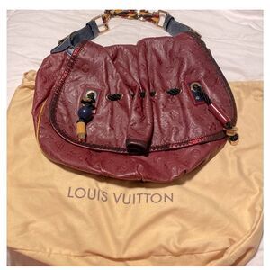 Louis Vuitton Epices Kalahari Monogram Hobo Bag Burgundy Leather Limited Edition